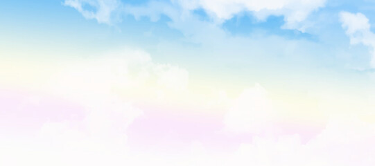 sun and cloud background with a pastel color