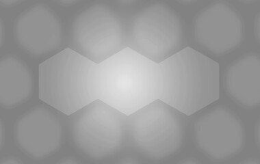 Illustration of Gradient Pewter Gray 3D Hexagon Shape Pattern for Abstract Backdrop