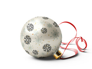 Christmas Ball is On Isolated Background