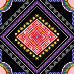 oriental ethnic geometry traditional seamless pattern design for background, carpet, wallpaper, clothing, wrap, batik, cloth, embroidery style vector illustration.