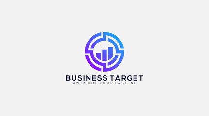creative Business target logo vector design concept illustration