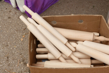 Group of wooden rolling pin