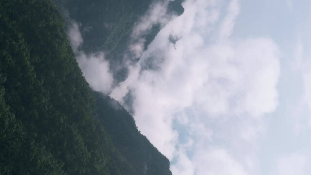 Nature view of mountain in Morning,Landscape nature and travle., vertical 4K