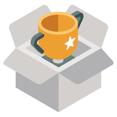 An icon design of trophy box