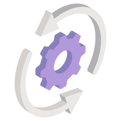 Unique design icon of setting update 