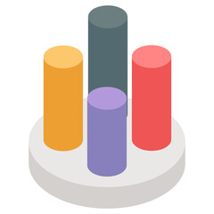 Perfect design icon of column chart 