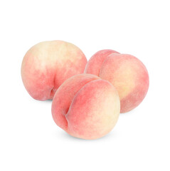 Fresh peach isolated on transparent background. (.PNG)