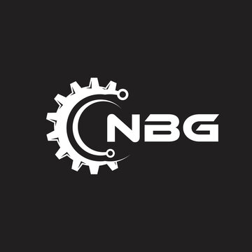 NBG letter technology logo design on black background. NBG creative initials letter IT logo concept. NBG setting shape design.
