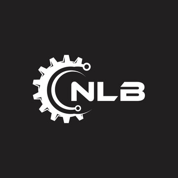 NLB letter technology logo design on black background. NLB creative initials letter IT logo concept. NLB setting shape design.
