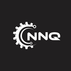 NNG letter technology logo design on black background. NNG creative initials letter IT logo concept. NNG setting shape design.
