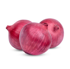 Fresh red onion isolated on transparent background (.PNG)