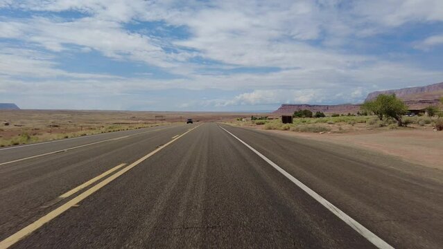 Driving Plate Grand Canyon East Rim Vermilion Cliffs Highway 89A Northbound Multicam Set 09 Front View Arizona Southwest USA