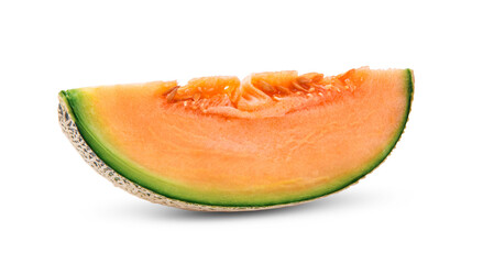 Cantaloupe melon slices isolated on transparent png