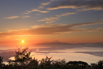 山陰地方の伯耆大山からのご来光