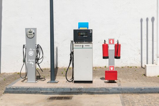 Gray Diesel Fuel Pump On A White Background Intended For Farmers, Portugal