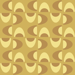 Abstract rounded ornament for decorating any surfaces or things. Seamless pattern.