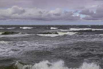 storm over the sea