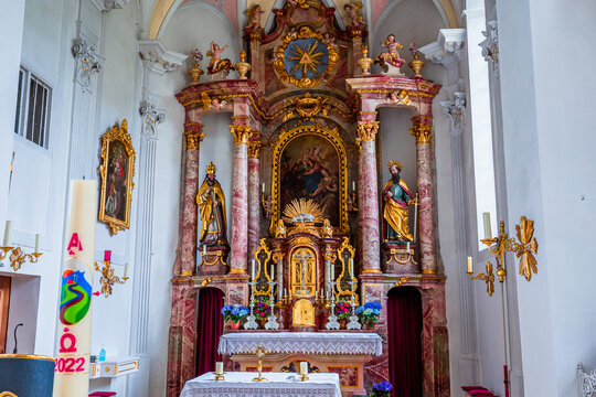 Wildsteig church, bavaria, germany