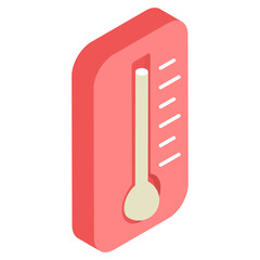 An editable design icon of digital thermometer