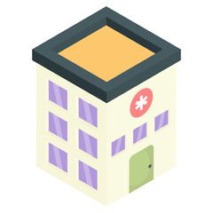 Modern design icon of hospital