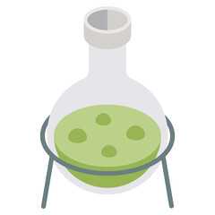 An editable design icon of chemical flask