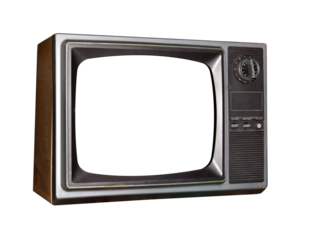 Old TV vintage, tv tube television in wood case tv electric home use equipment.