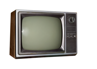 Old TV vintage, tv tube television in wood case tv electric home use equipment.