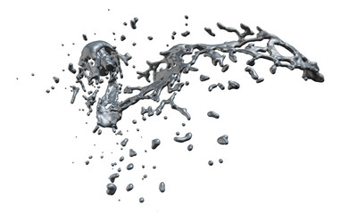 Liquid splash design element abstract 3D