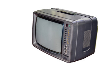 Old TV vintage, tv tube television in wood case tv electric home use equipment.