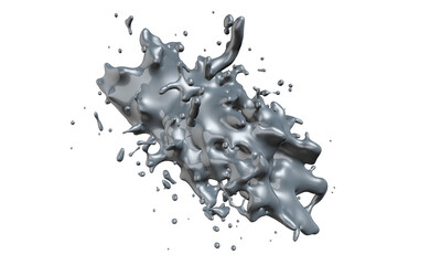 Liquid splash design element abstract 3D