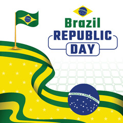 Brazil Republic Day Vector Illustration