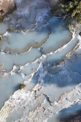 Aerial view of the free thermal baths of Saturnia Italy