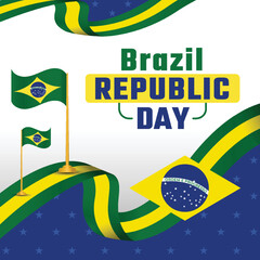 Brazil Republic Day Vector Illustration