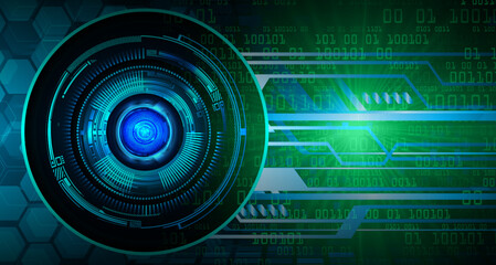 eye cyber circuit future technology concept background
