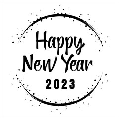 logo happy new year 2023 vector