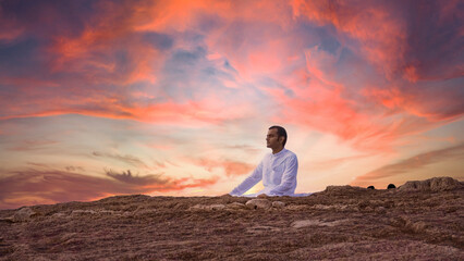 Yogi Radiating Powers in Deep Meditation