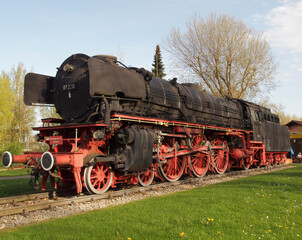 Fototapeta na wymiar Dampflokomotive in Treuchtlingen