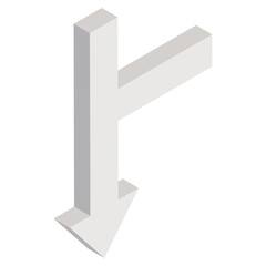 Modern style icon of download arrow