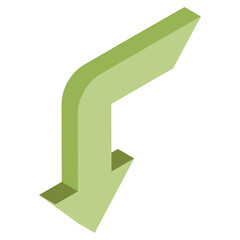 An icon design turn down arrow 
