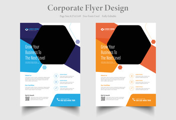 Corporate Business Flyer Corporate Flyer Template Geometric shape Flyer Circle Abstract Colorful concepts