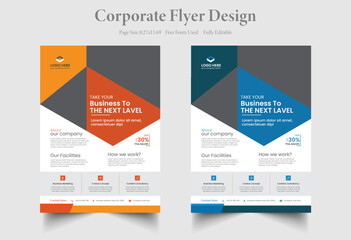 Corporate Business Flyer Corporate Flyer Template Geometric shape Flyer Circle Abstract Colorful concepts