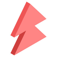 Editable isometric design of pointing arrows