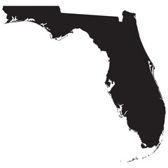 Black vector file of the state of Florida