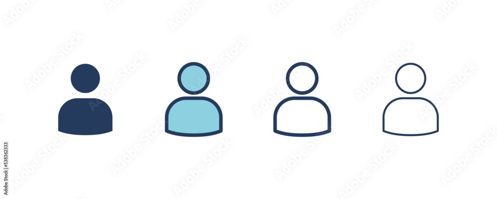 Poster user profile icon. profile avatar vector symbol. filled and linear style sign for mobile concept and