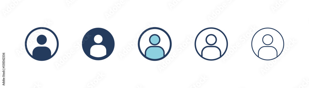 Poster user profile icon. profile avatar vector symbol. filled and linear style sign for mobile concept and