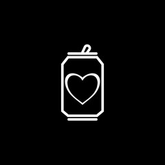 Love beer logo icon isolated on dark background