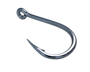 Fishing hook stainless steel glossy metallic fish-hook.