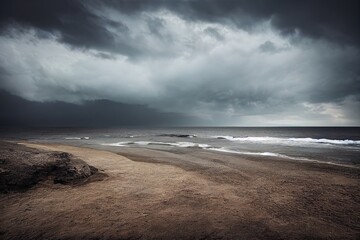 Stormy beach - Powered by Adobe
