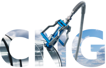 Conceptual inscription CNG - compressed natural gas.