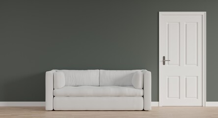 Sofa and door